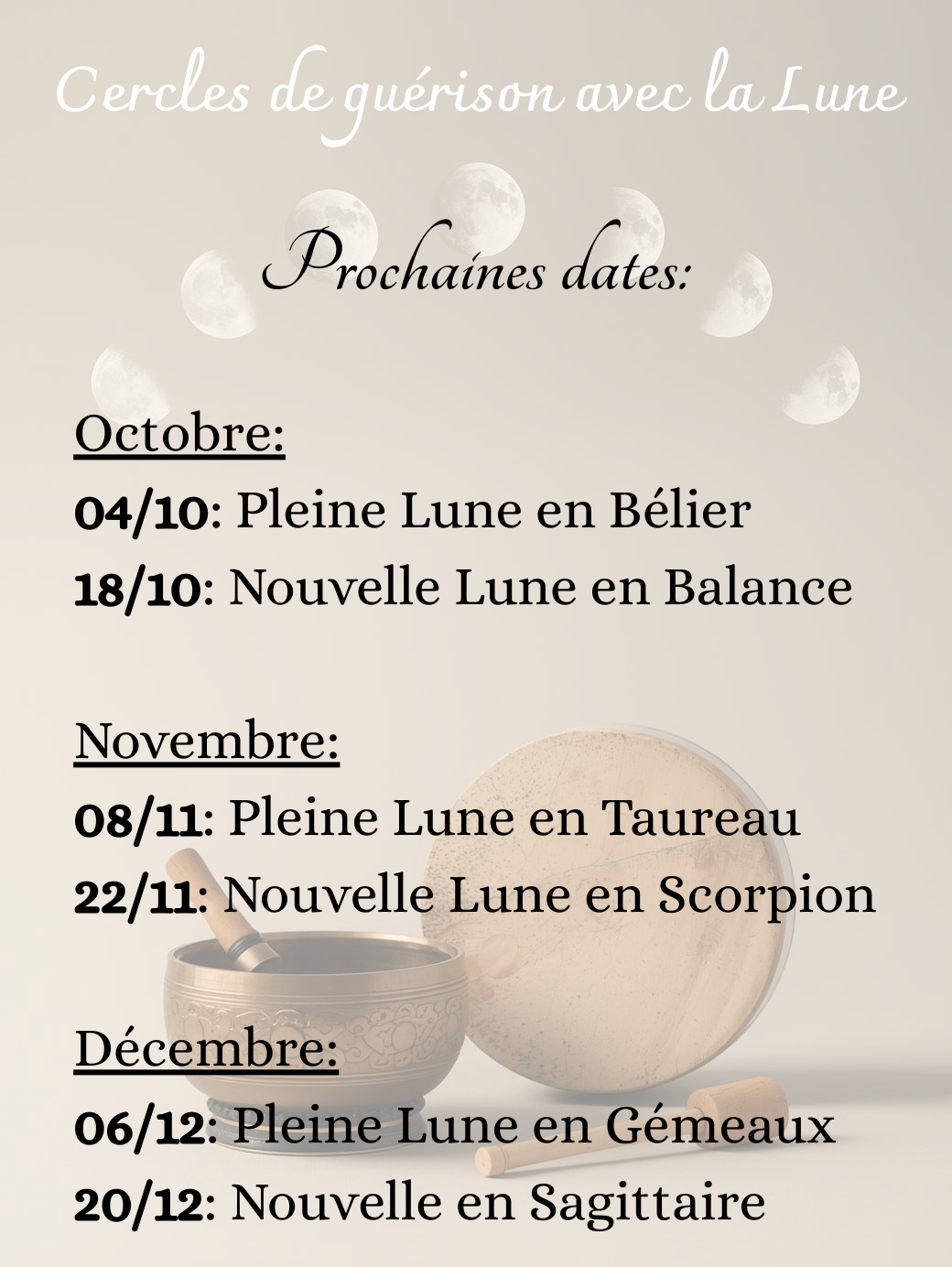 Cercle de guérison avec la Lune